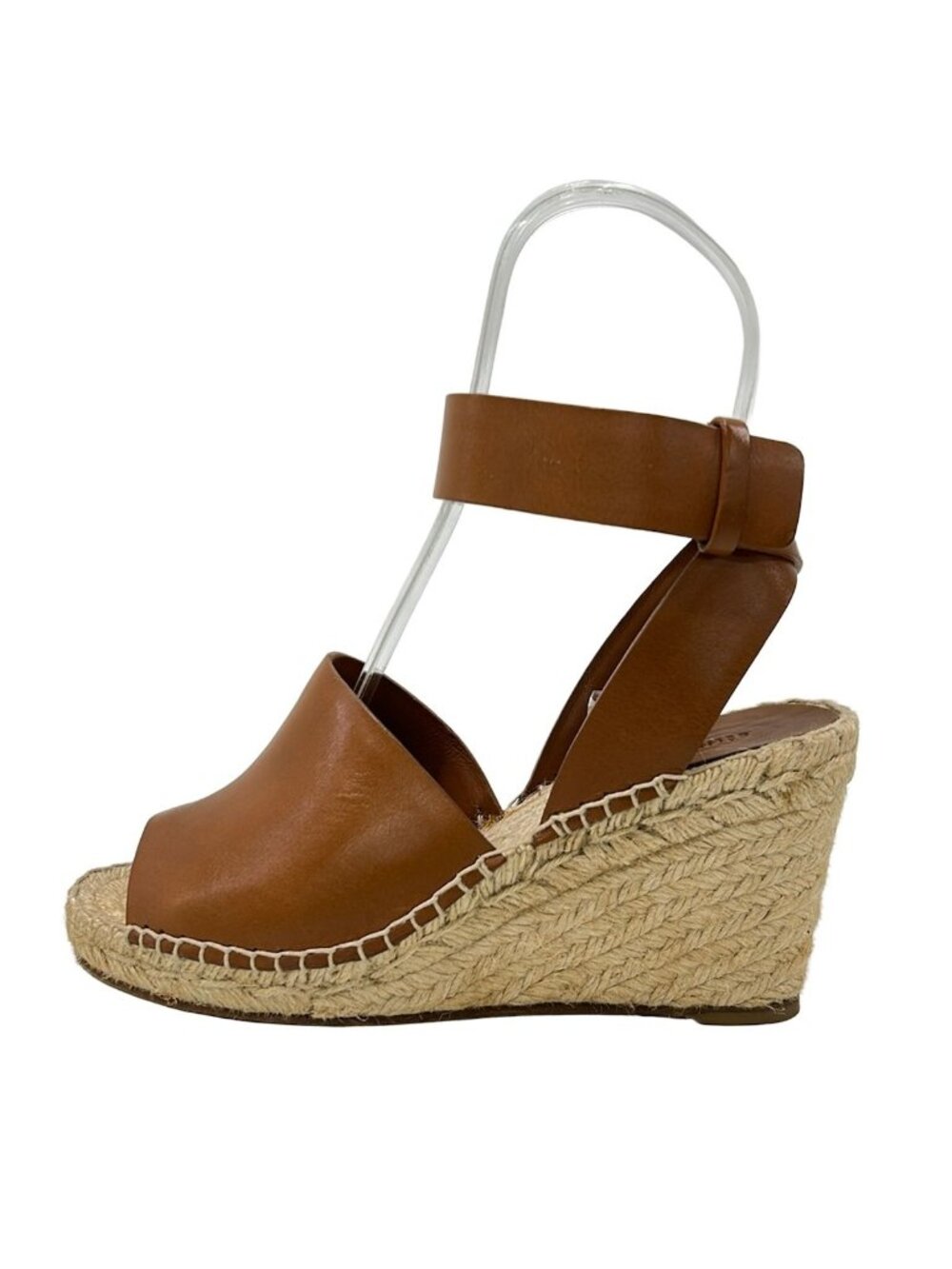 Celine Sandals Brown Wedge Sole Open Toe Leather